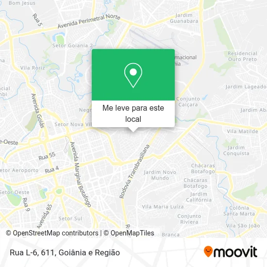 Rua L-6, 611 mapa