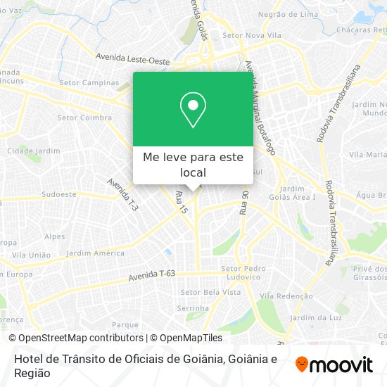 Hotel de Trânsito de Oficiais de Goiânia mapa