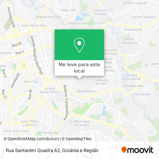 Rua Santarém Quadra 62 mapa
