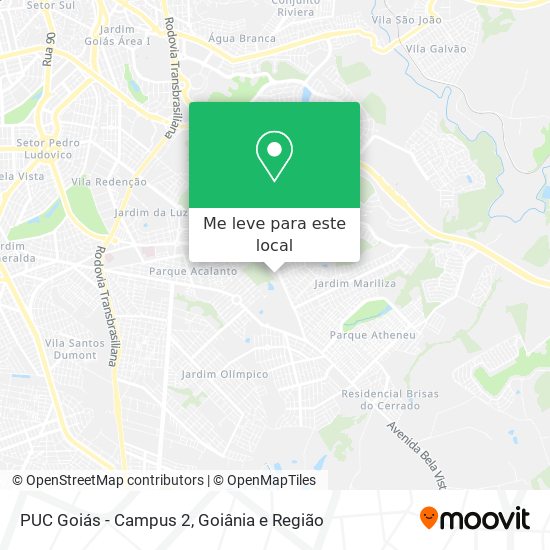 PUC Goiás - Campus 2 mapa