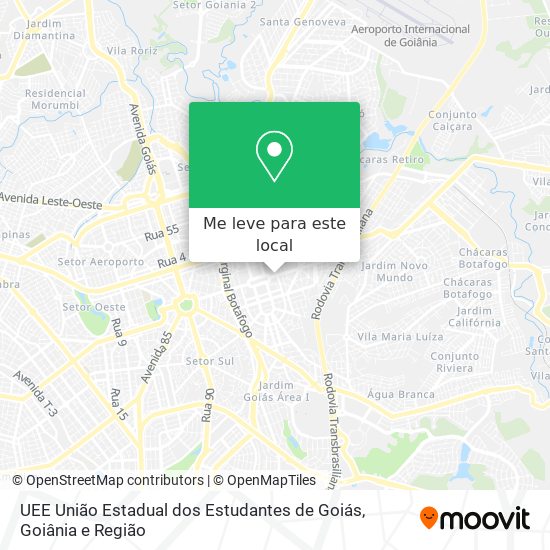 UEE União Estadual dos Estudantes de Goiás mapa