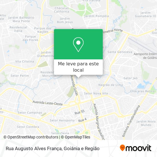 Rua Augusto Alves França mapa