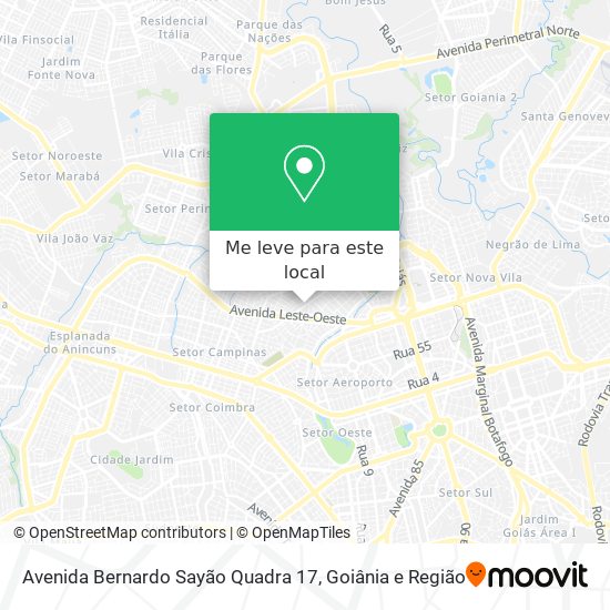 Avenida Bernardo Sayão Quadra 17 mapa