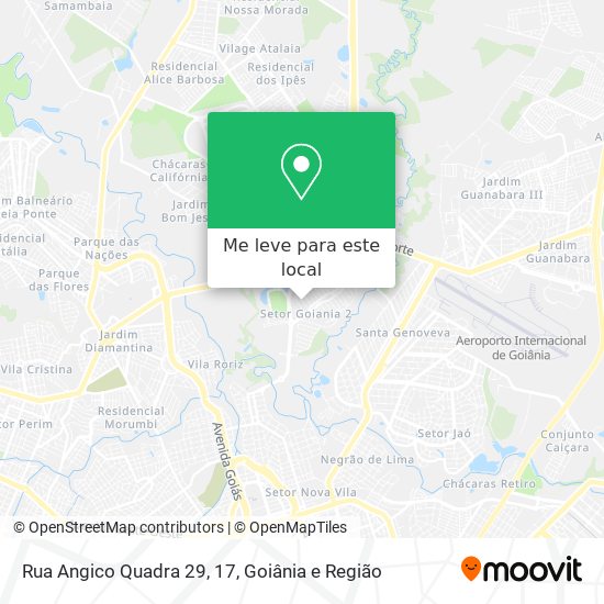 Rua Angico Quadra 29, 17 mapa