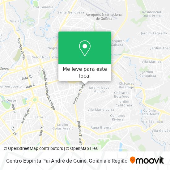 Centro Espírita Pai André de Guiné mapa