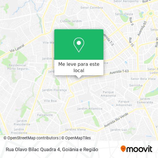 Rua Olavo Bilac Quadra 4 mapa