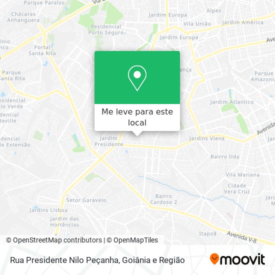 Rua Presidente Nilo Peçanha mapa