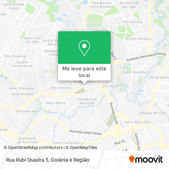 Rua Rubi Quadra 5 mapa