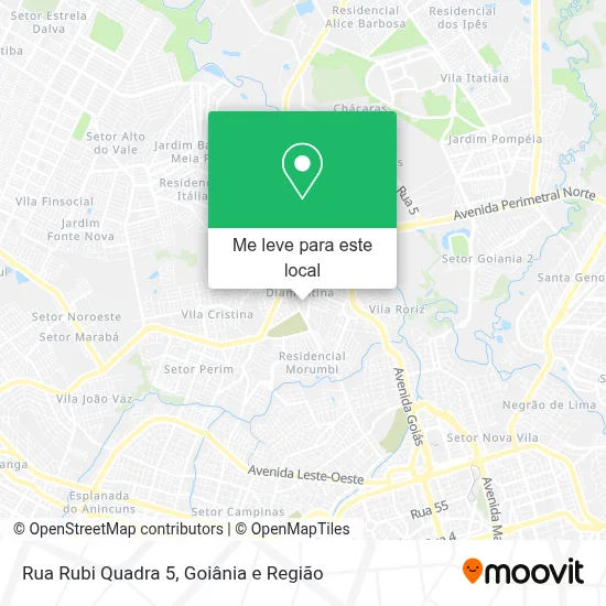 Rua Rubi Quadra 5 mapa
