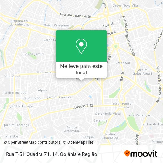 Rua T-51 Quadra 71, 14 mapa