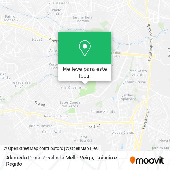 Alameda Dona Rosalinda Mello Veiga mapa