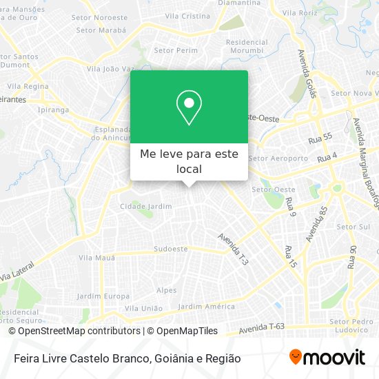 Feira Livre Castelo Branco mapa