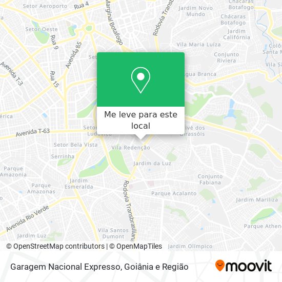 Garagem Nacional Expresso mapa