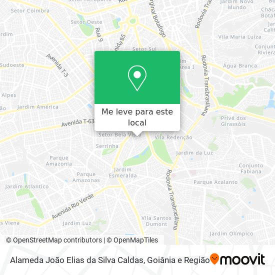 Alameda João Elias da Silva Caldas mapa