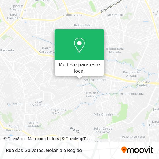 Rua das Gaivotas mapa
