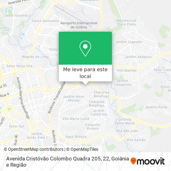 Avenida Cristóvão Colombo Quadra 205, 22 mapa