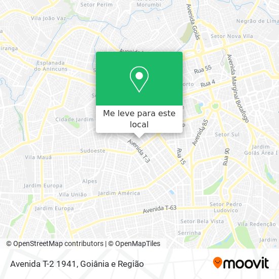 Avenida T-2 1941 mapa