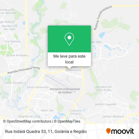 Rua Indaiá Quadra 53, 11 mapa