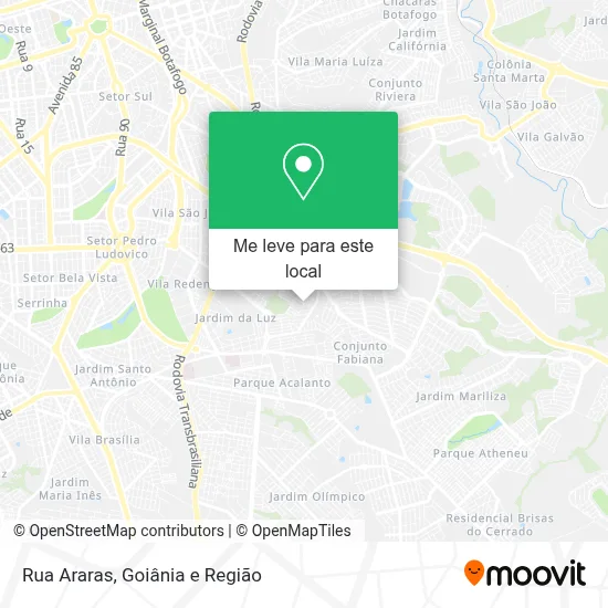 Rua Araras mapa