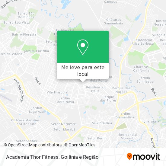 Academia Thor Fitness mapa