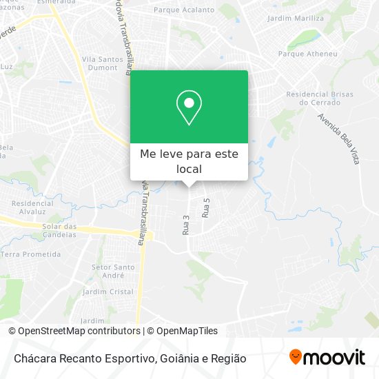 Chácara Recanto Esportivo mapa