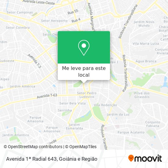 Avenida 1ª Radial 643 mapa