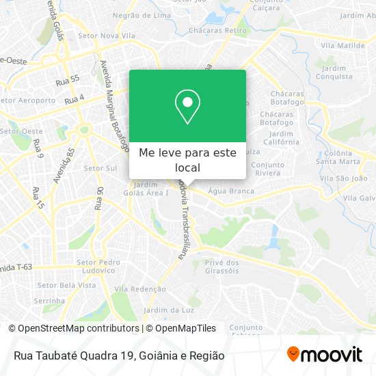 Rua Taubaté Quadra 19 mapa