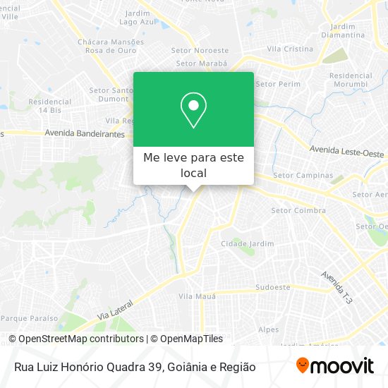 Rua Luiz Honório Quadra 39 mapa