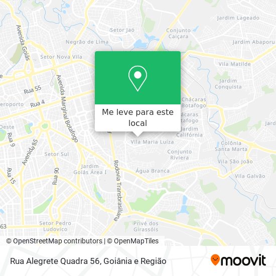 Rua Alegrete Quadra 56 mapa
