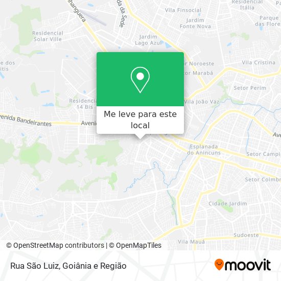 Rua São Luiz mapa
