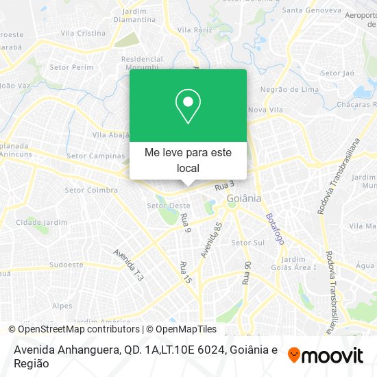 Avenida Anhanguera, QD. 1A,LT.10E 6024 mapa
