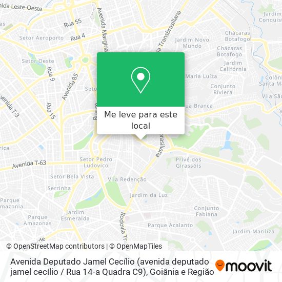 Avenida Deputado Jamel Cecílio (avenida deputado jamel cecílio / Rua 14-a Quadra C9) mapa