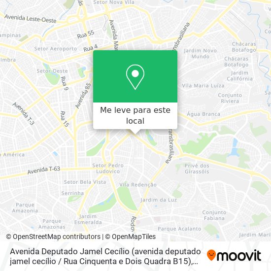 Avenida Deputado Jamel Cecílio (avenida deputado jamel cecílio / Rua Cinquenta e Dois Quadra B15) mapa