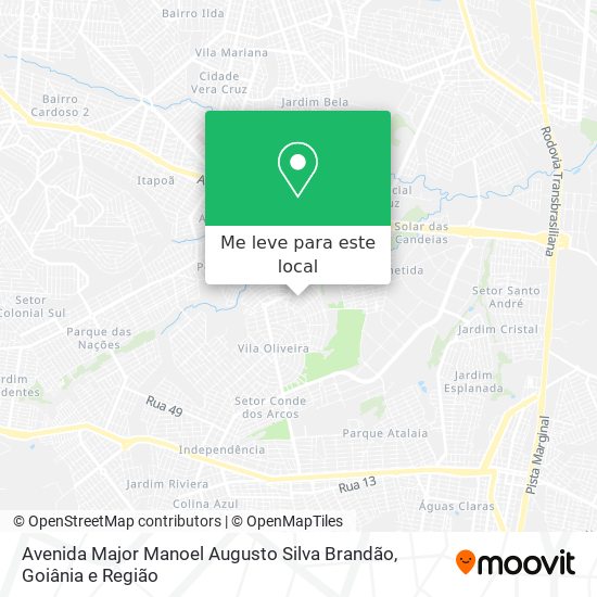 Avenida Major Manoel Augusto Silva Brandão mapa