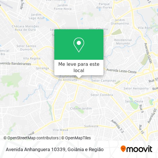 Avenida Anhanguera 10339 mapa