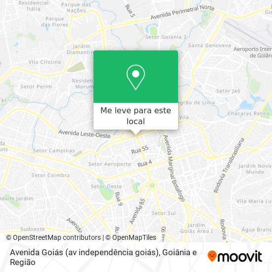 Avenida Goiás (av independência goiás) mapa
