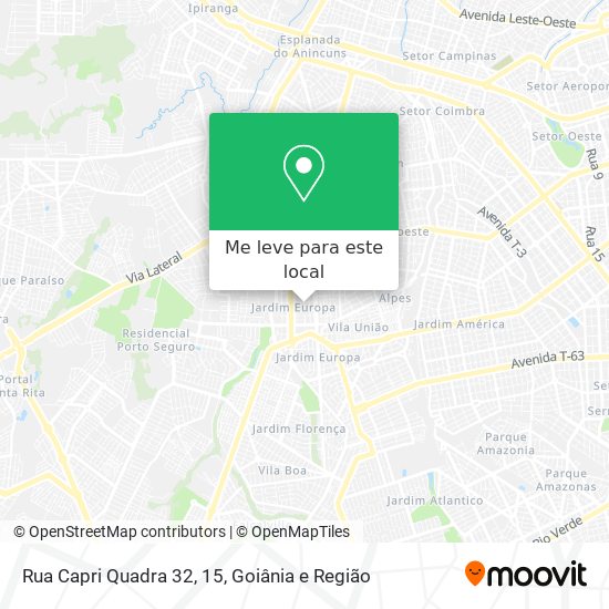 Rua Capri Quadra 32, 15 mapa