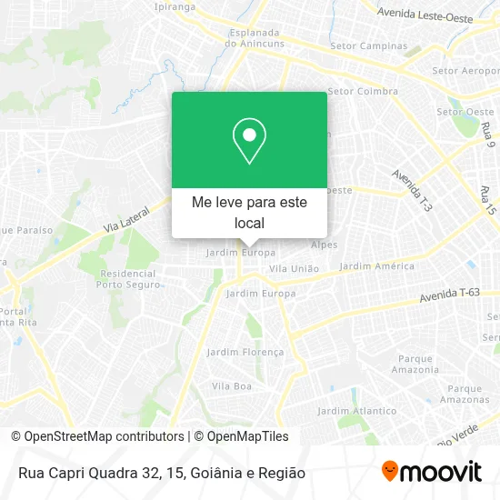 Rua Capri Quadra 32, 15 mapa