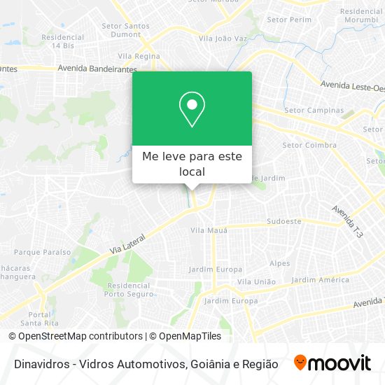 Dinavidros - Vidros Automotivos mapa