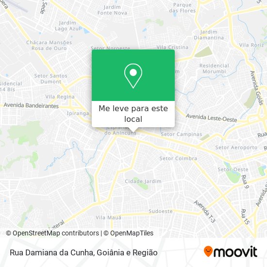 Rua Damiana da Cunha mapa