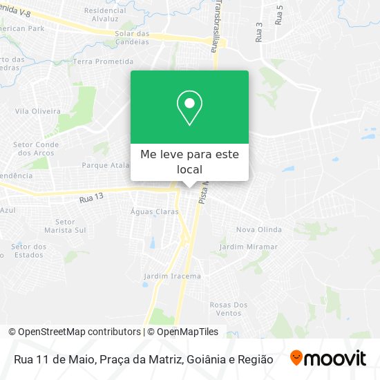 Rua 11 de Maio, Praça da Matriz mapa
