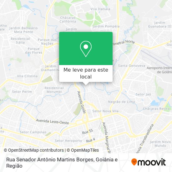 Rua Senador Antônio Martins Borges mapa