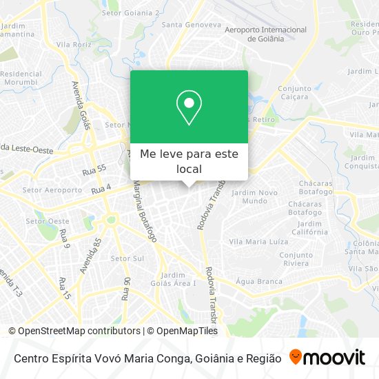 Centro Espírita Vovó Maria Conga mapa