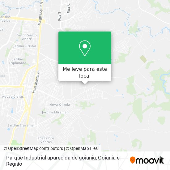 Parque Industrial aparecida de goiania mapa