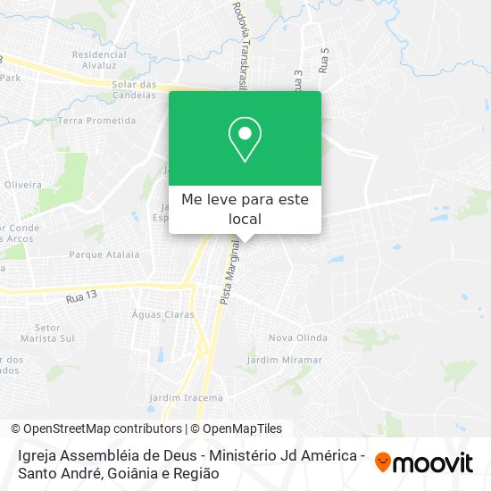 Igreja  Assembléia de Deus - Ministério Jd América - Santo André mapa