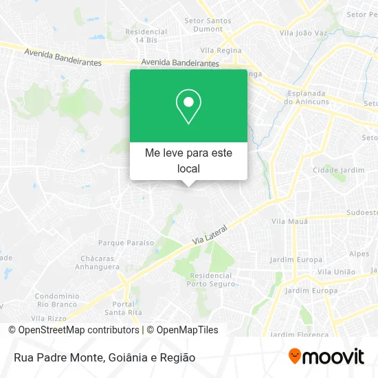Rua Padre Monte mapa