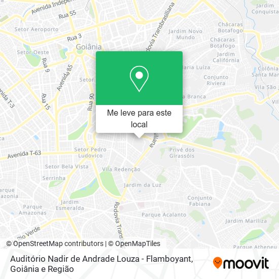 Auditório Nadir de Andrade Louza - Flamboyant mapa