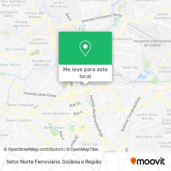 Setor Norte Ferroviário mapa