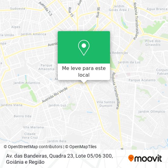 Av. das Bandeiras, Quadra 23, Lote 05 / 06 300 mapa