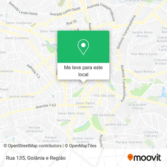 Rua 135 mapa